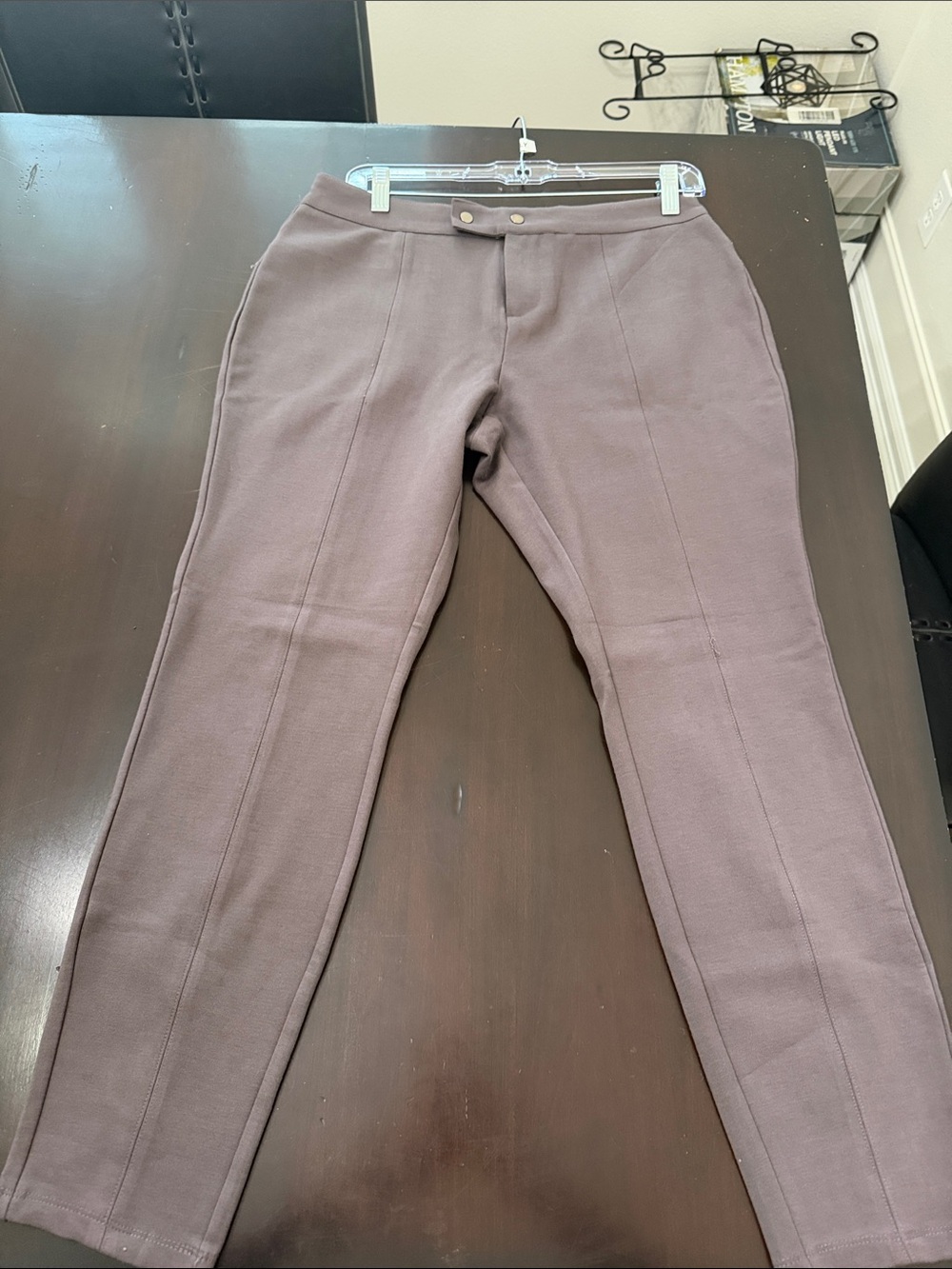 Sioni brown/gray Taupe Cropped Ankle Pants